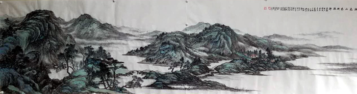 孙超峰山水画作品:湖光山色(丙申年)