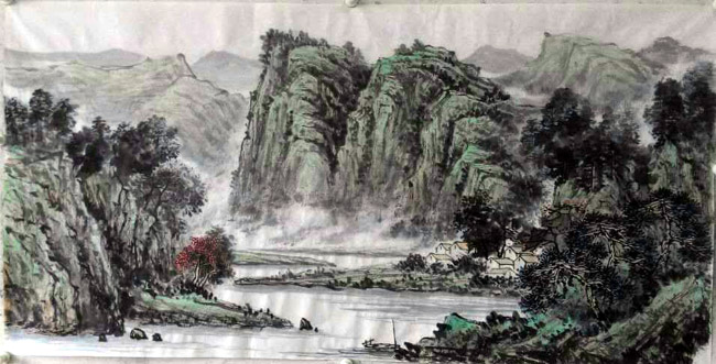 画家张建强山水画作品欣赏