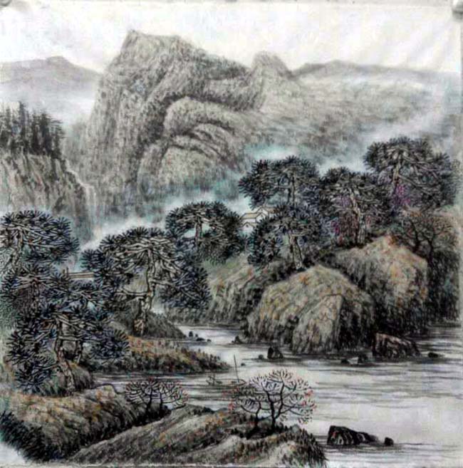 画家张建强山水画作品欣赏