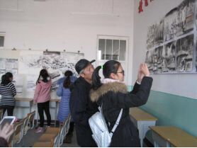 参观牡丹江市21中学冰雪文化长廊