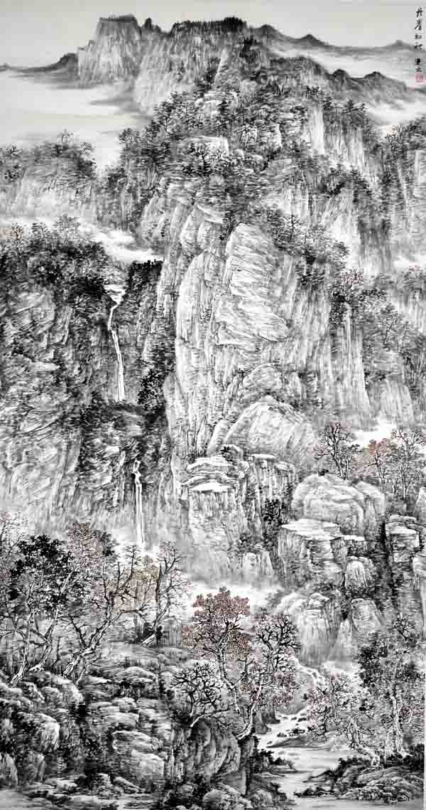 张建文山水作品赏析