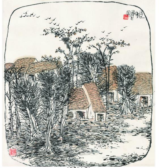 心有乡情 方得硕秋——观刘运君田园山水画有感