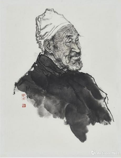 青年画家张喆水墨人物画个展亮宝楼启幕