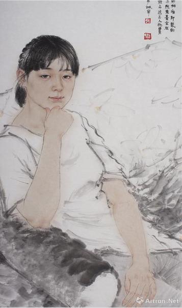 青年画家张喆水墨人物画个展亮宝楼启幕