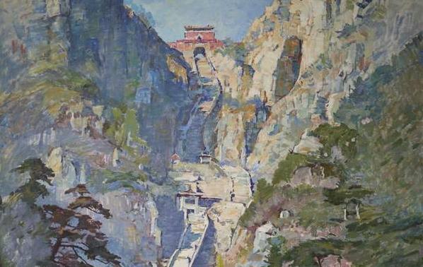 Զ��̩ɽ������ �羰�������뷨�룬�����ͻ���230x180cm��2006