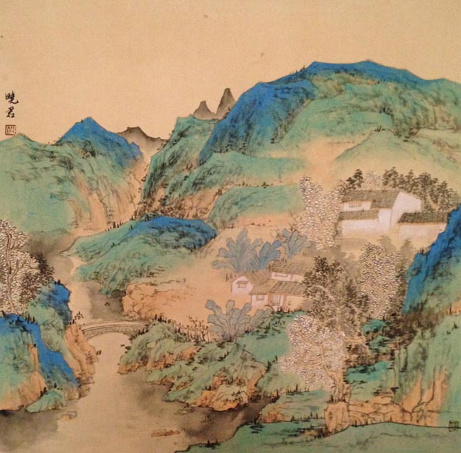 孙晓君作品:家在青山绿水间 68X68CM