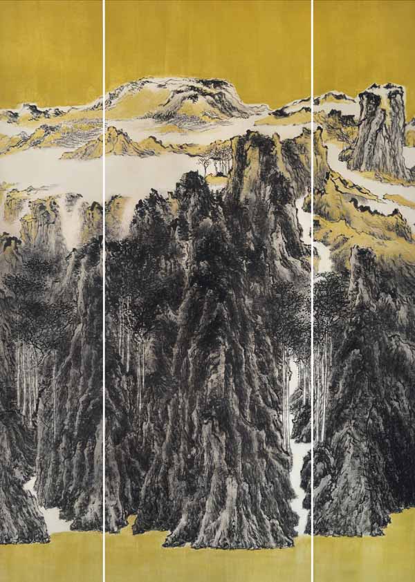 孙晓君作品:层峦烟霭 230X165CM