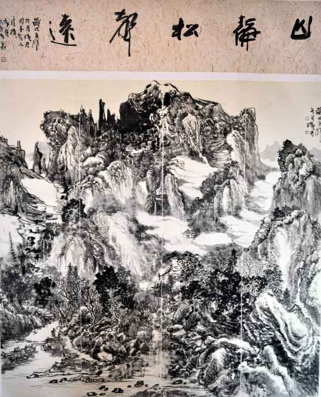 孙晓君作品:山静松声远 130X 180CM 创作于2011年,纸本