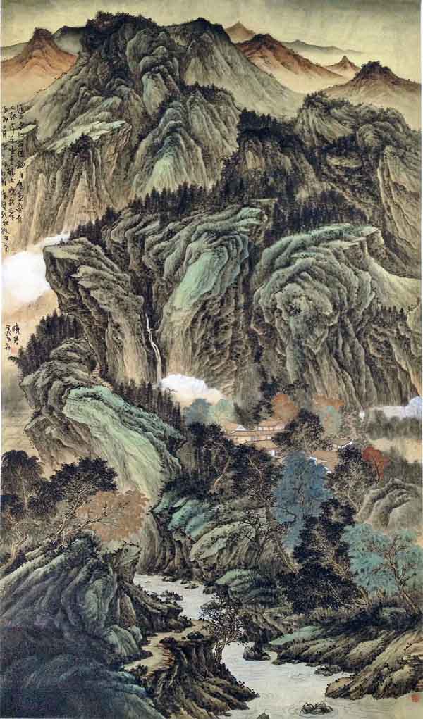 画家孙晓君作品欣赏:绿静春深 200X120CM