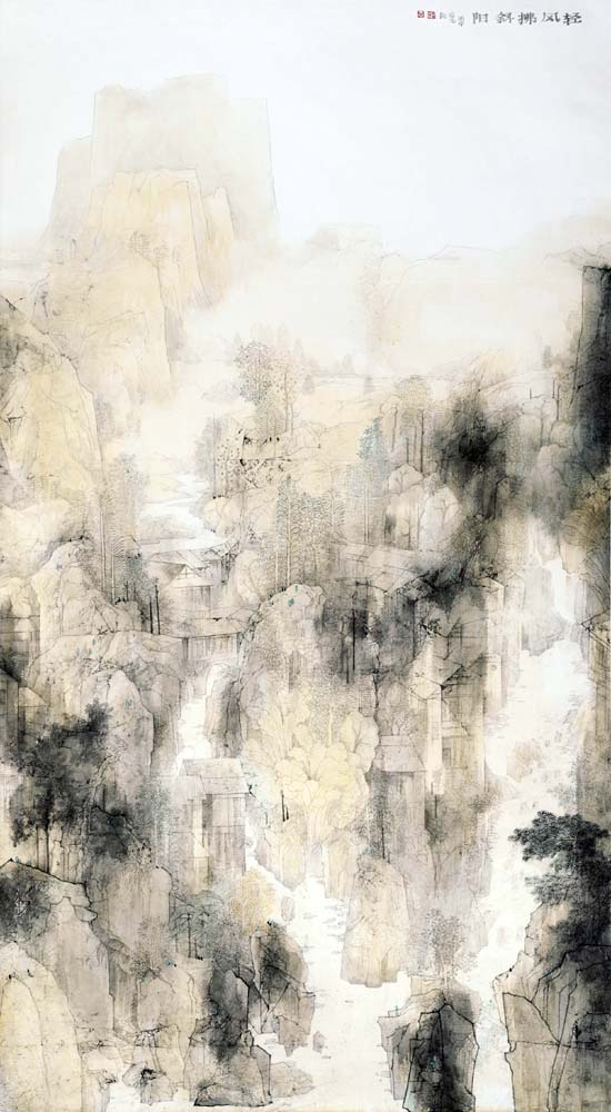 王爱忠 轻风拂斜阳 180×96cm