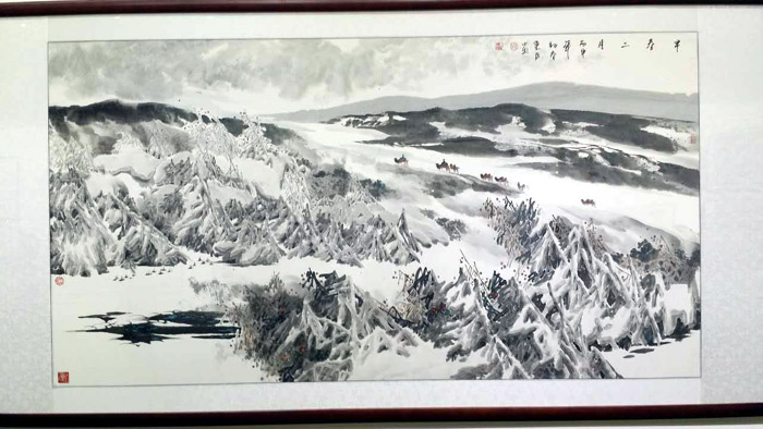 孙秉臣 早春二月 96x176cm 2016年