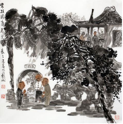 水墨苏园 吴韵婉转——浅析周矩敏先生园林人物绘画中的审美与文化
