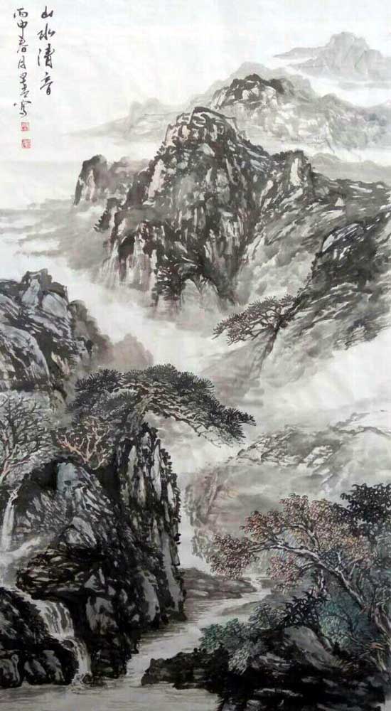 画家闫早杰作品:山水清音