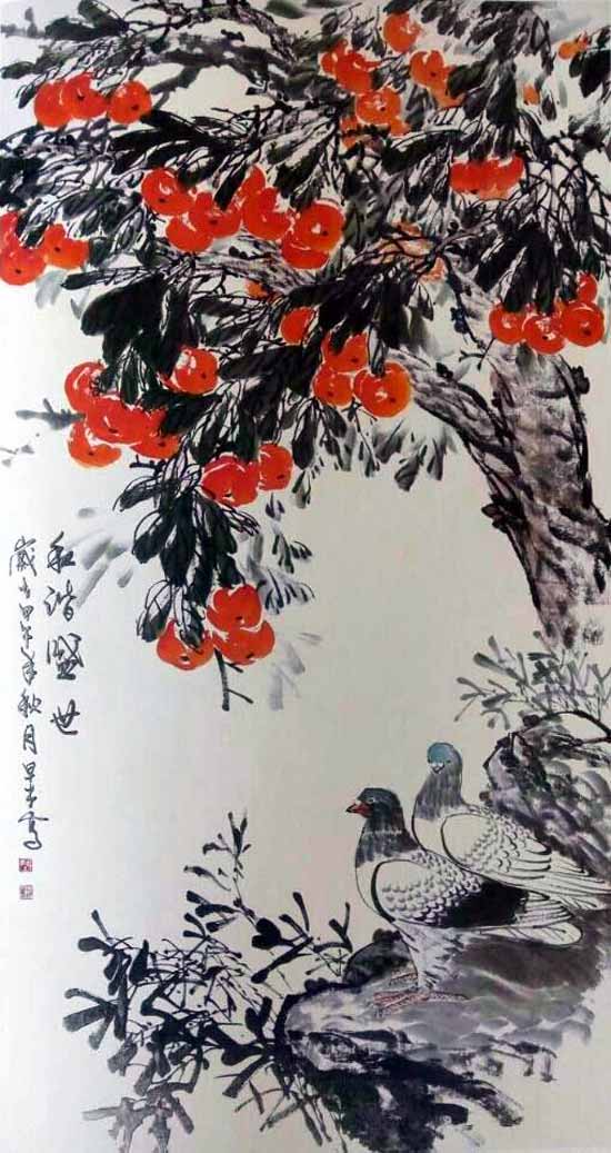 画家闫早杰作品:和谐盛世