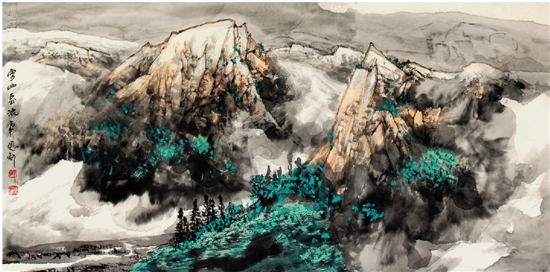 ʦ���� ѩɽ��Ũ 136��68cm