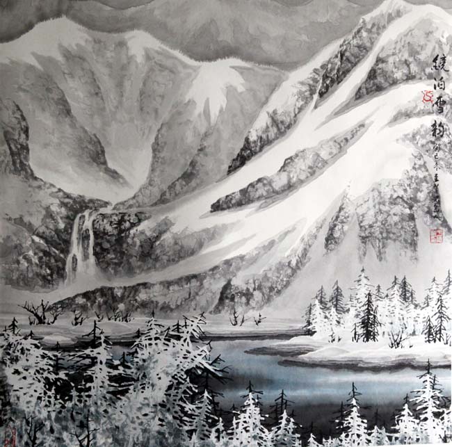 于德成 镜泊雪韵68x68cm 2013年