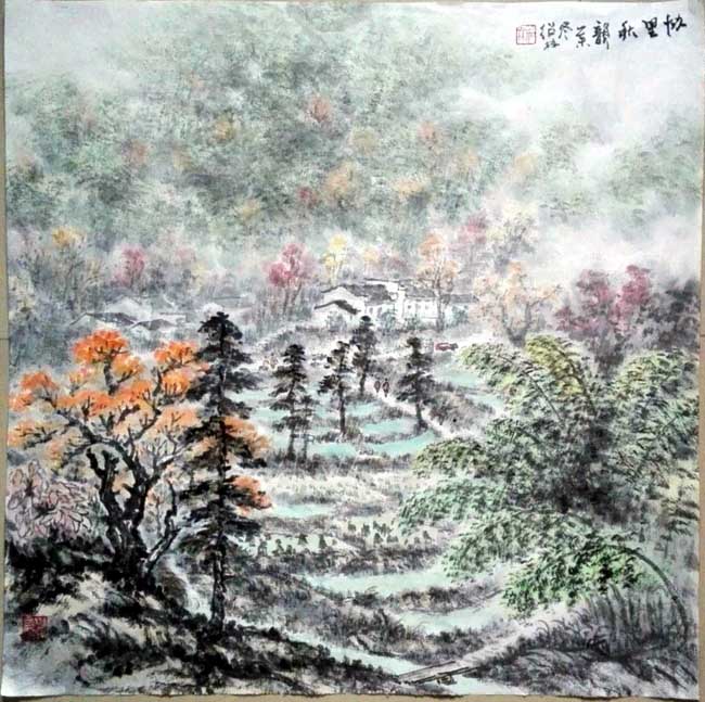 金绍林山水画作品:协里秋韵