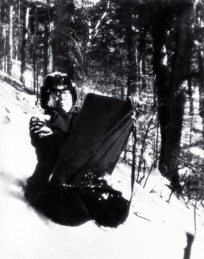 1976年于志学在大兴安岭北坡体验生活