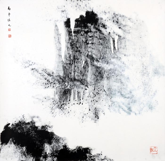 陈佐凡作品:崖壑千姿梦里清108x109