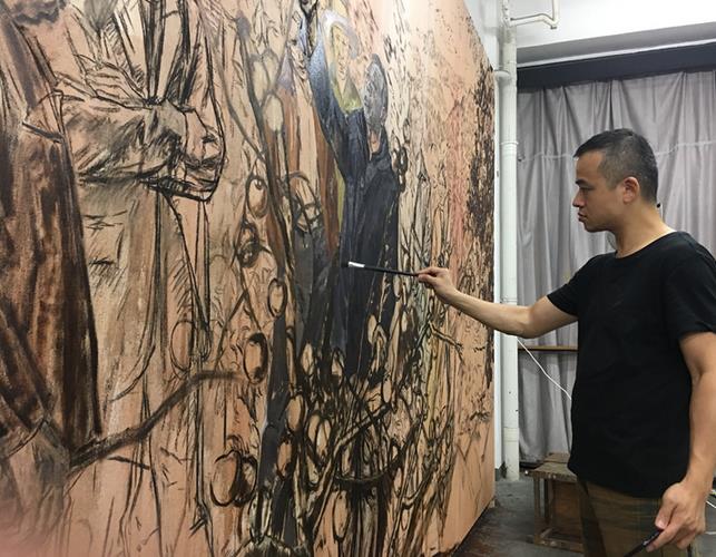 油画《太行山上的新愚公——李保国》创作感言