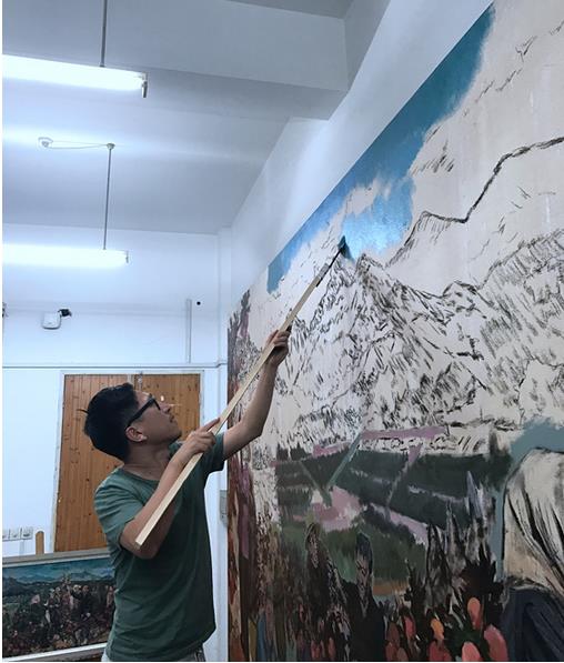 油画《太行山上的新愚公——李保国》创作感言