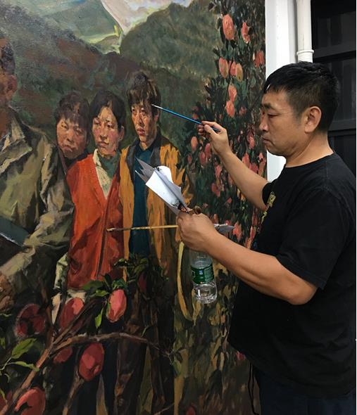 油画《太行山上的新愚公——李保国》创作感言