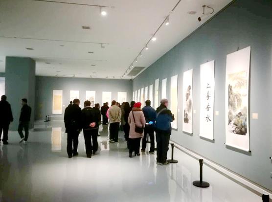 ɽ�������黭��Ʒչ��ɽ�������ݿ�Ļ