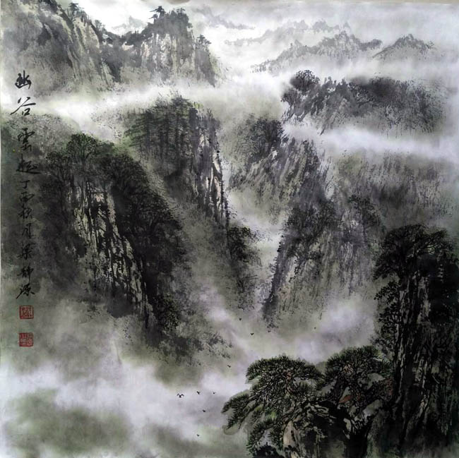 梁静源山水画作品欣赏