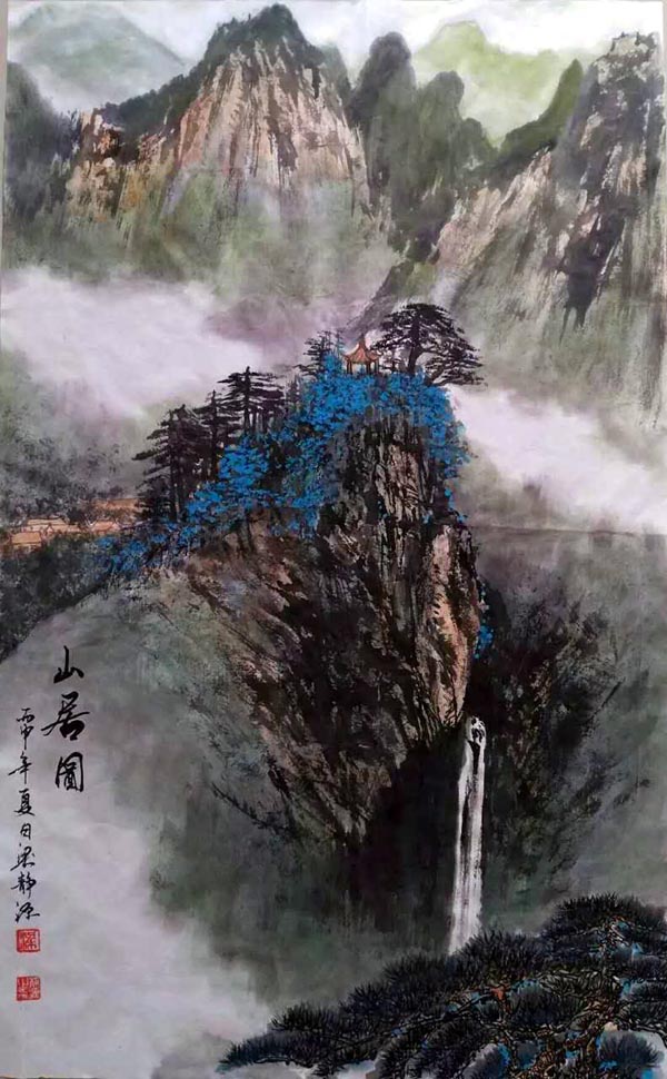 梁静源山水画作品欣赏