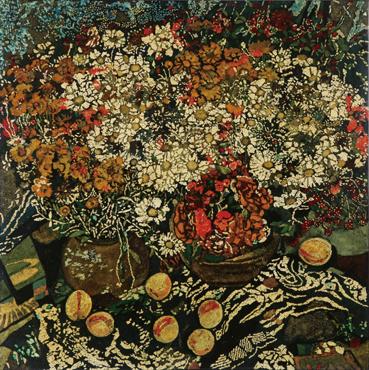 花与桃 作者:肖连恒 创作年代:1997 规格:80×80cm