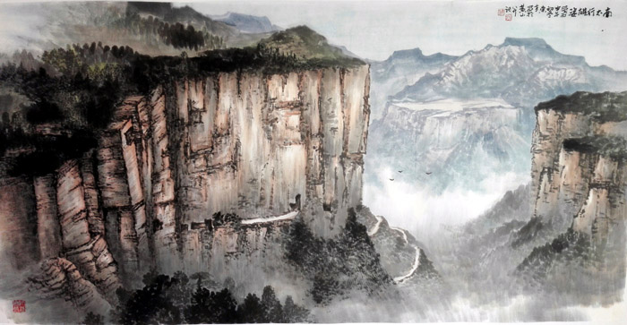 刘东方先生山水画精品赏析:《南太行雄姿》