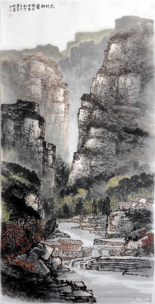 刘东方先生山水画精品赏析:《太行秋霭》