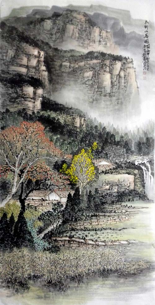 刘东方先生山水画精品赏析:《太行山居图》
