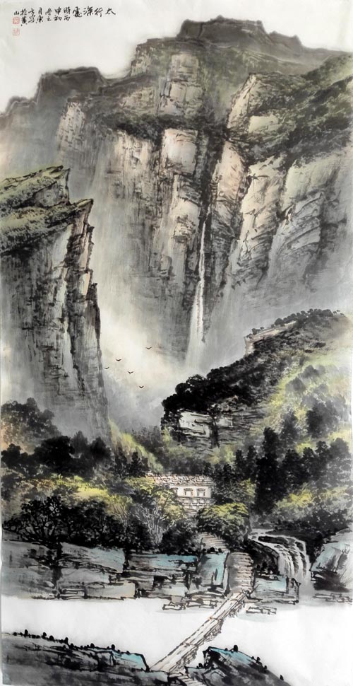 刘东方先生山水画精品赏析:《太行深处》