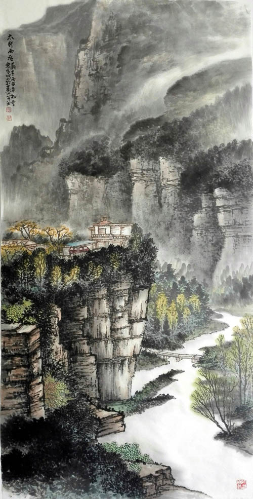 刘东方先生山水画精品赏析:《太行雨后》