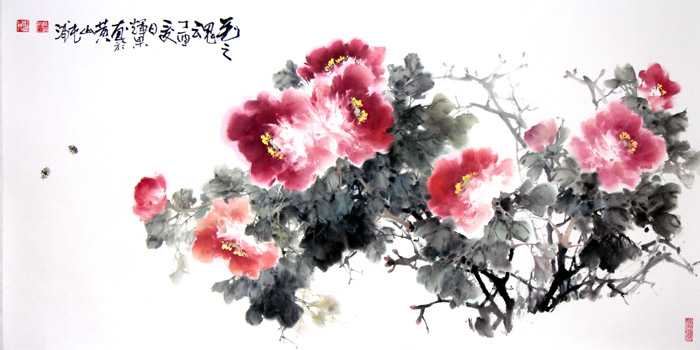 中国花鸟画家洪辉果作品欣赏