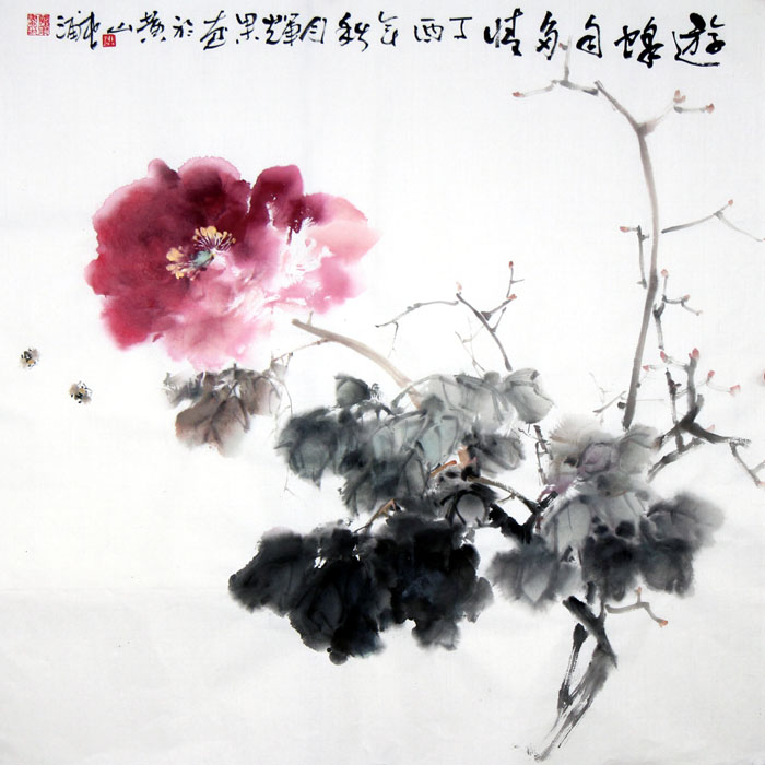 中国花鸟画家洪辉果