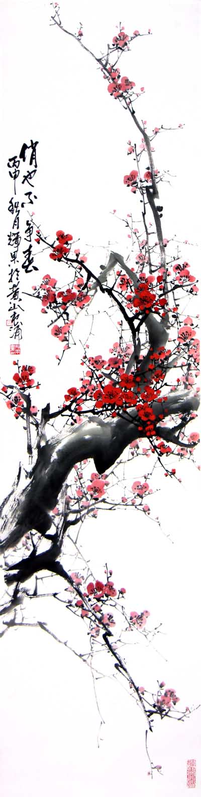 中国花鸟画家洪辉果作品欣赏