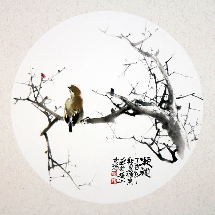 中国花鸟画家洪辉果作品欣赏