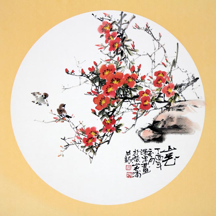 中国花鸟画家洪辉果作品欣赏