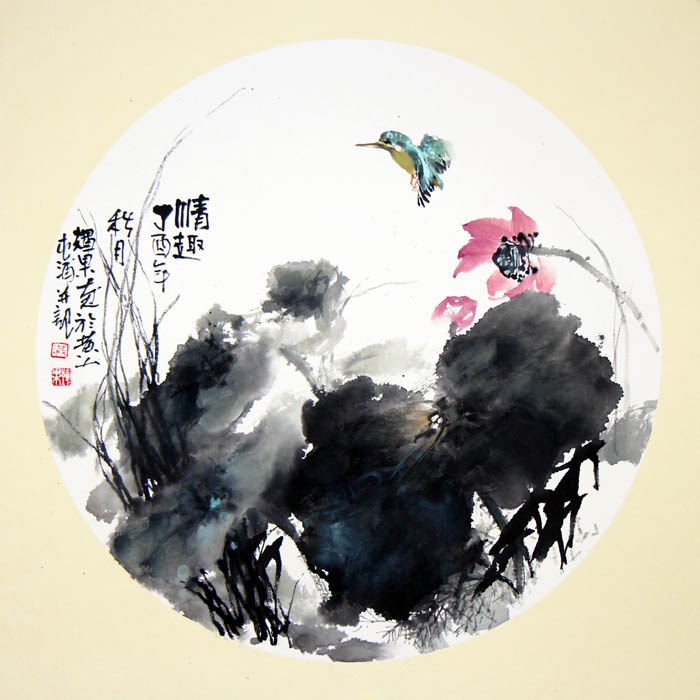 中国花鸟画家洪辉果作品欣赏