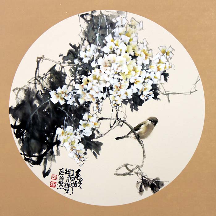 中国花鸟画家洪辉果作品欣赏