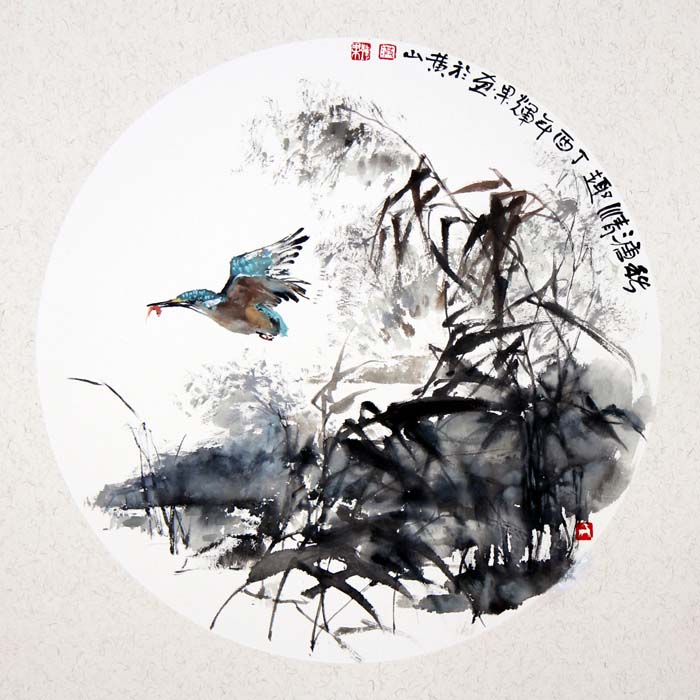 中国花鸟画家洪辉果作品欣赏