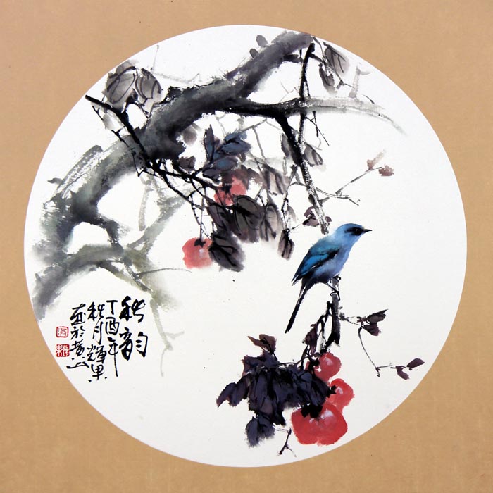 中国花鸟画家洪辉果作品欣赏