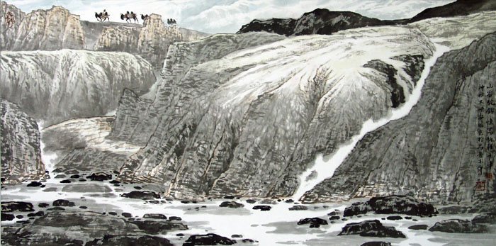 ��ɽ�����塷180CM X 97CM 2007��  ��ά��  ����