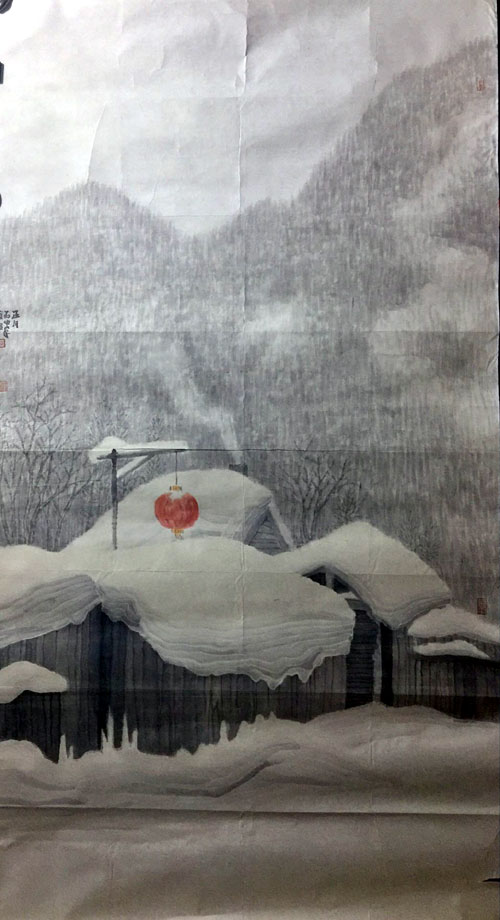 管强 正月 176x96 cm 2016年