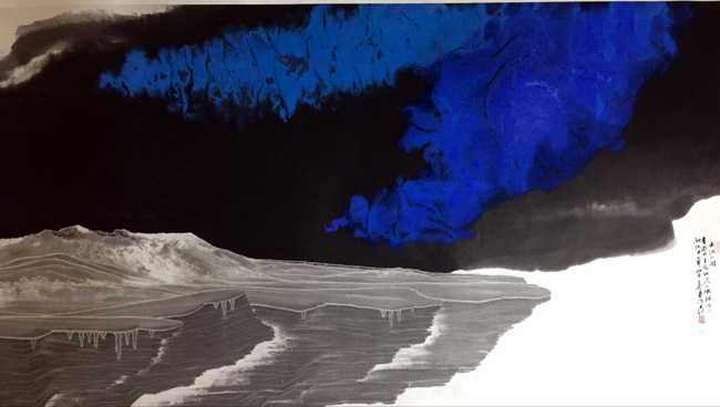 王金华 大地的泪 96X180cm 2014年