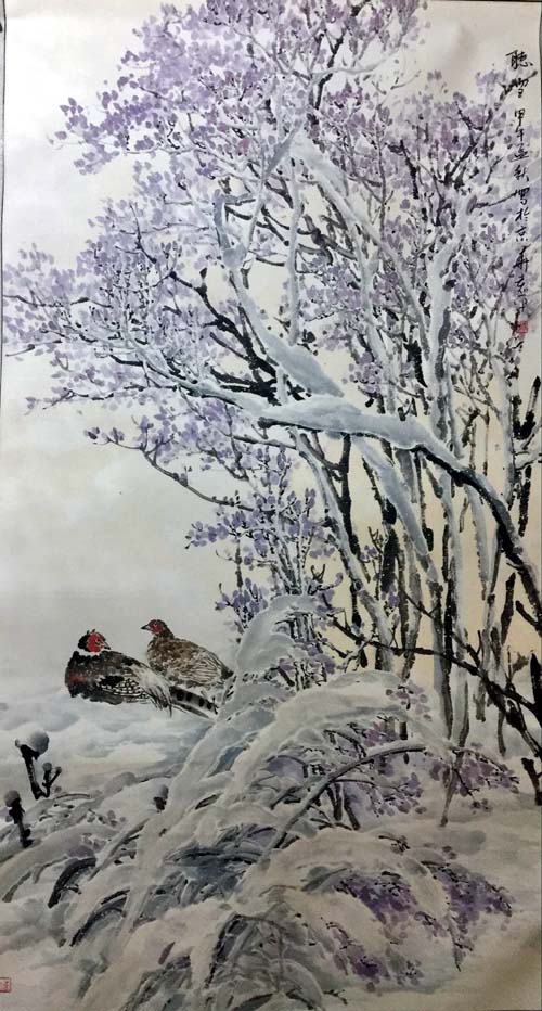 袁平 听雪 176x96 cm 2012年