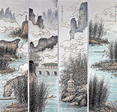 蓝凡武《桂林山水》