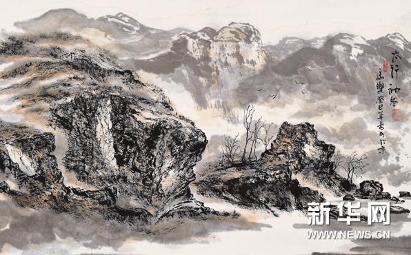 马乐靠山系列写意山水画展亮相北京